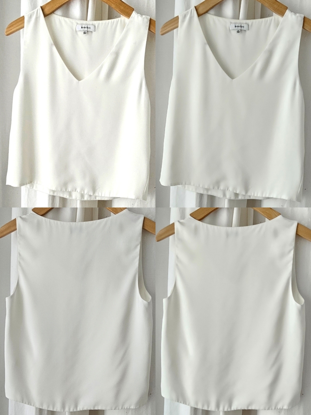 Aritzia Babaton Murphy White Sleeveless Chiffon Blouse Top - Picture 9 of 16